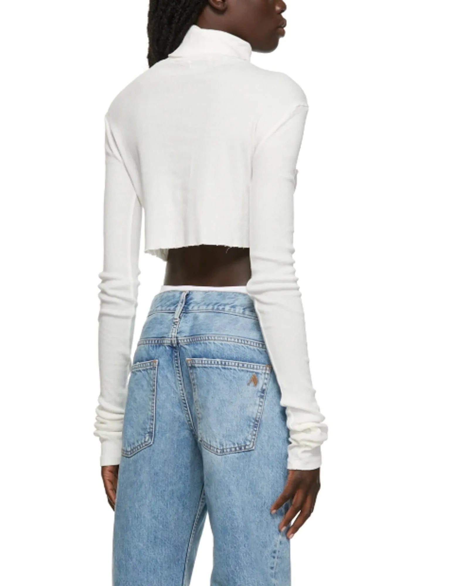 Cropped Rib Turtleneck