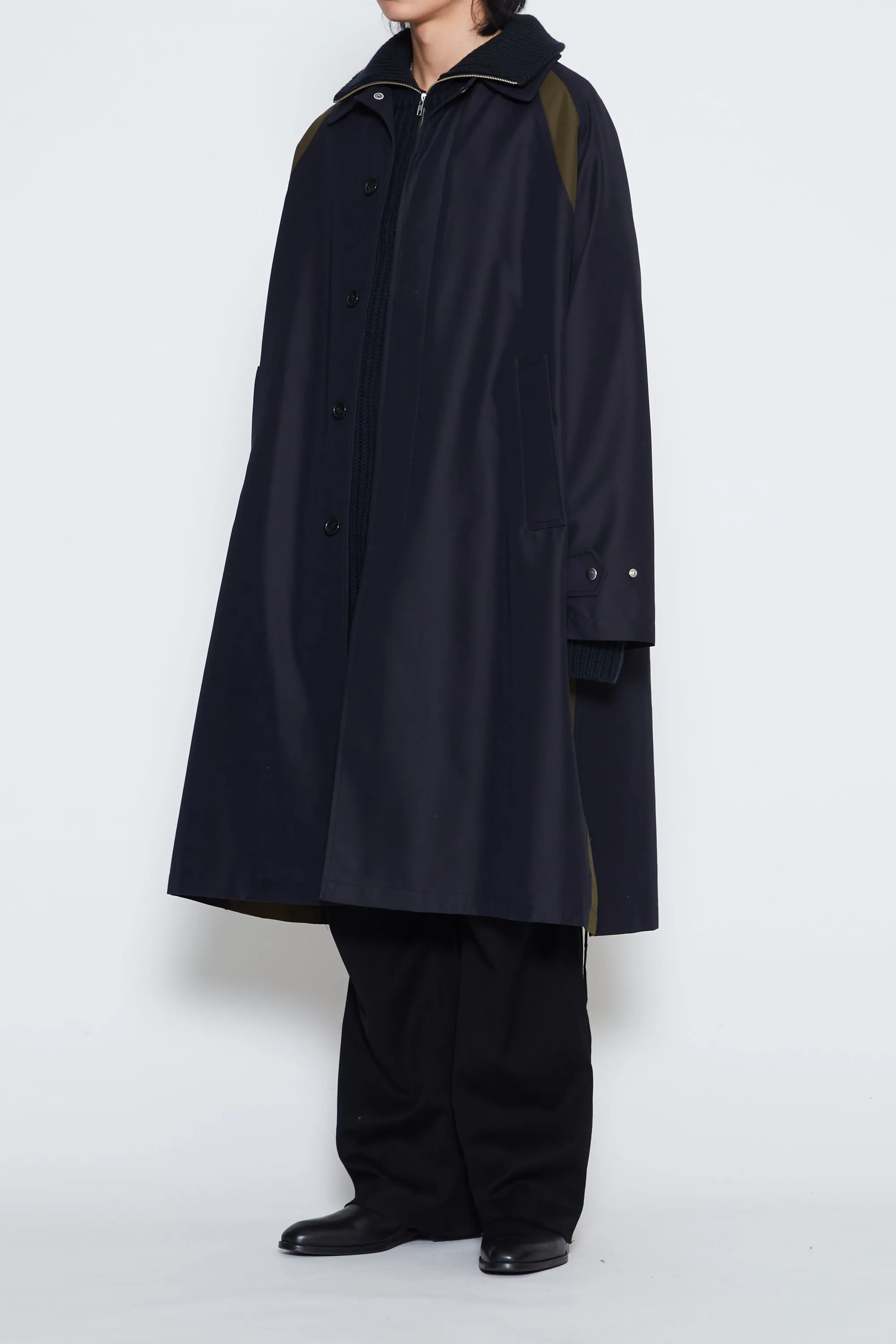 DARK NAVY NACELLE TRENCH COAT