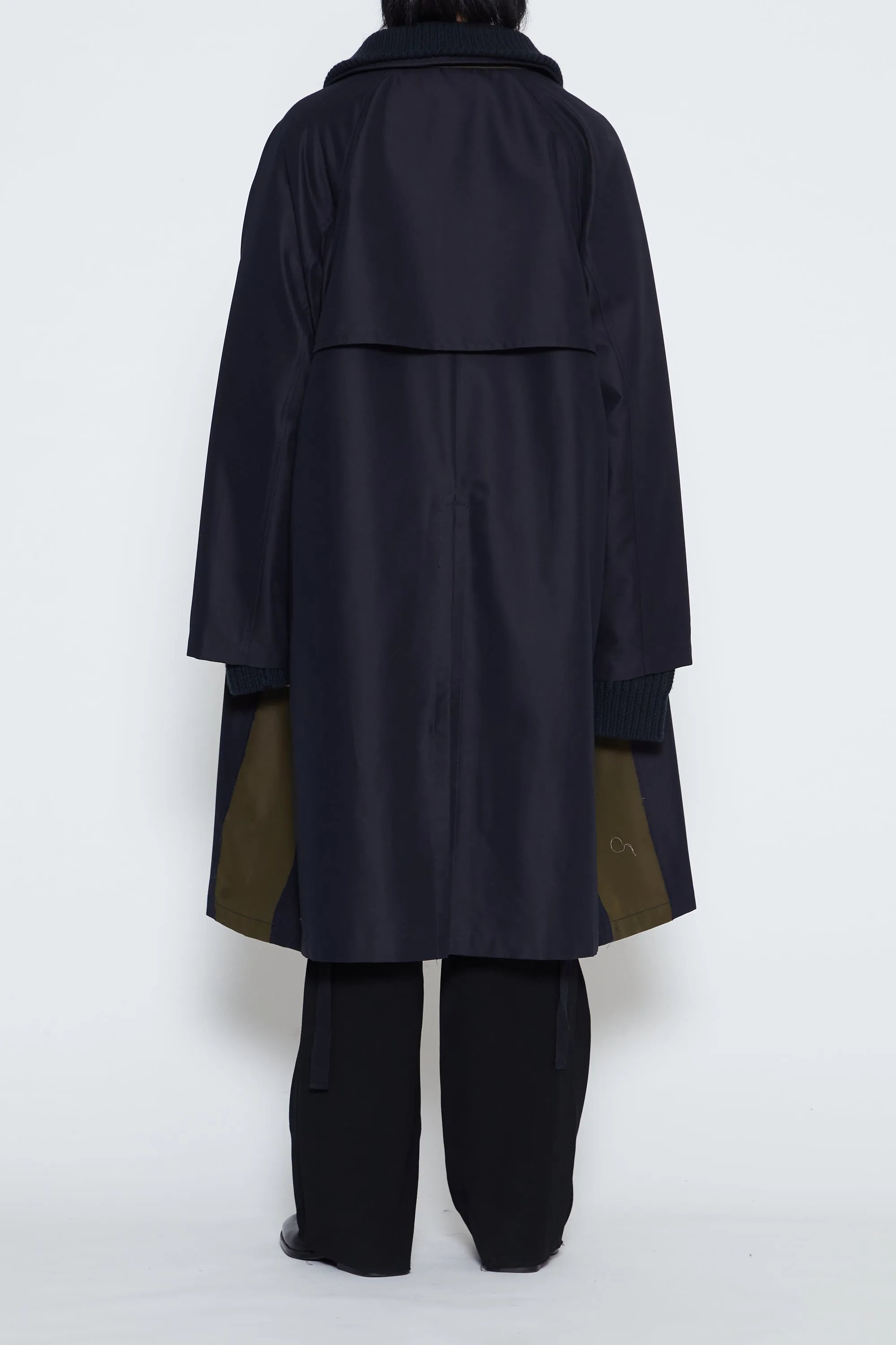 DARK NAVY NACELLE TRENCH COAT