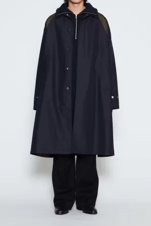 DARK NAVY NACELLE TRENCH COAT