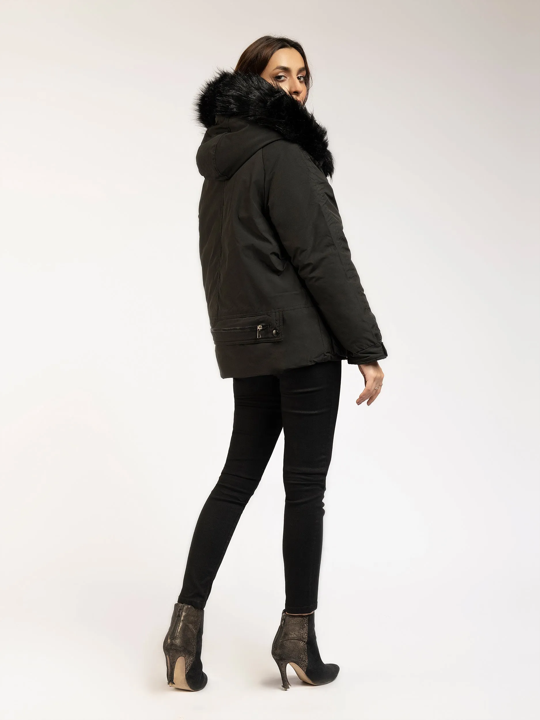 Faux Fur Puffer Jacket