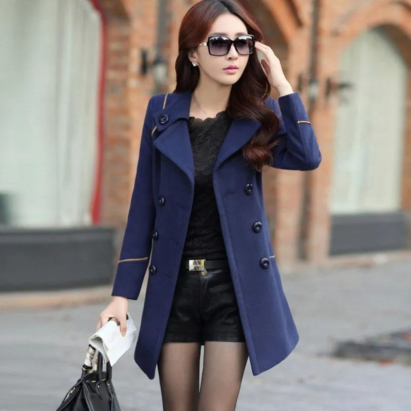 Ladies Winter Slim Long Coat Parka Overcoat