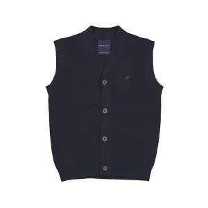 Navy Button Sweater Vest