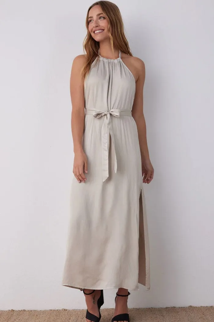 Smocked Waist Halter Midi Dress